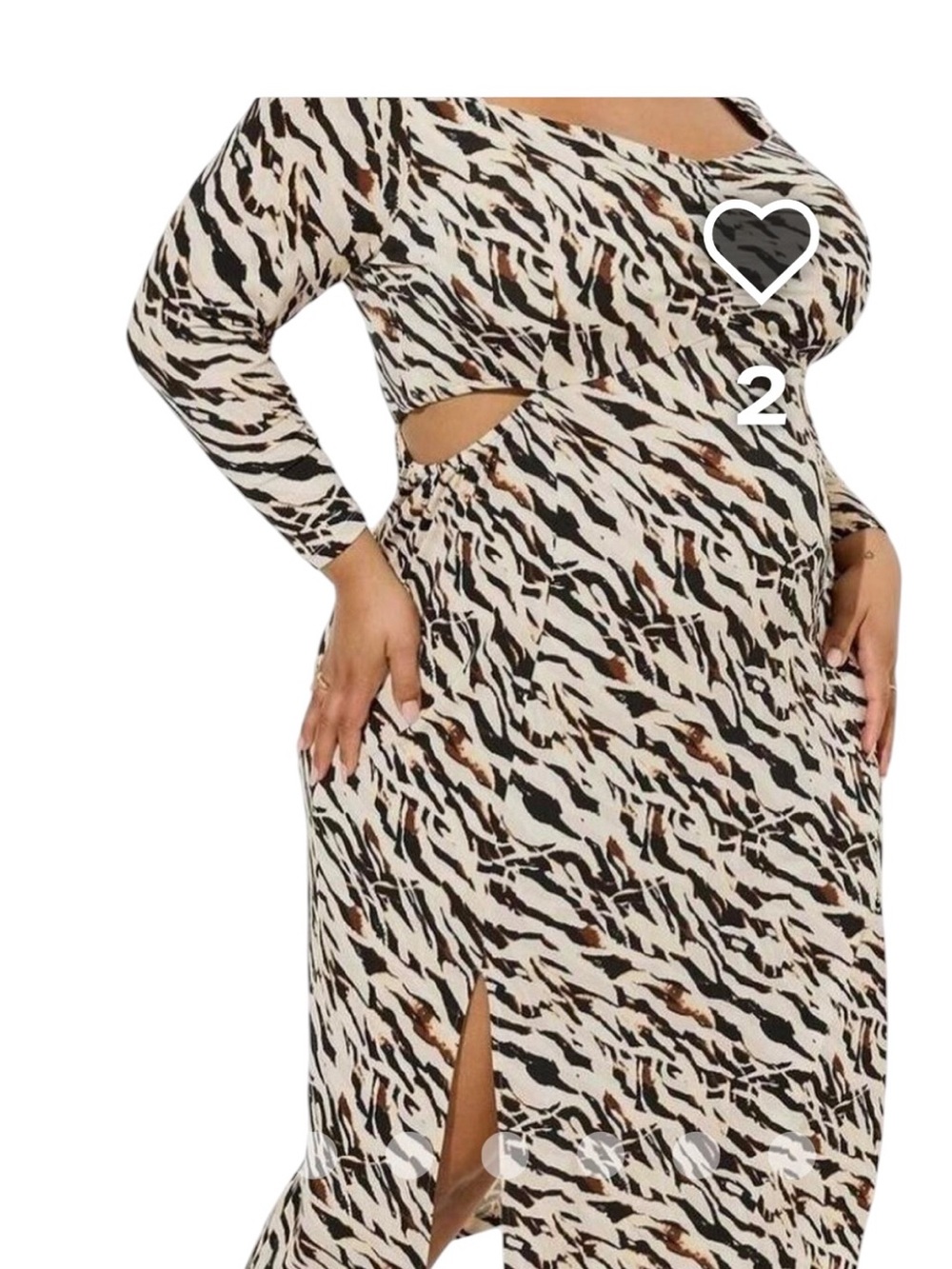 torrid Plus Size Animal-Print Maxi Skirt in Cream, Black & Brown